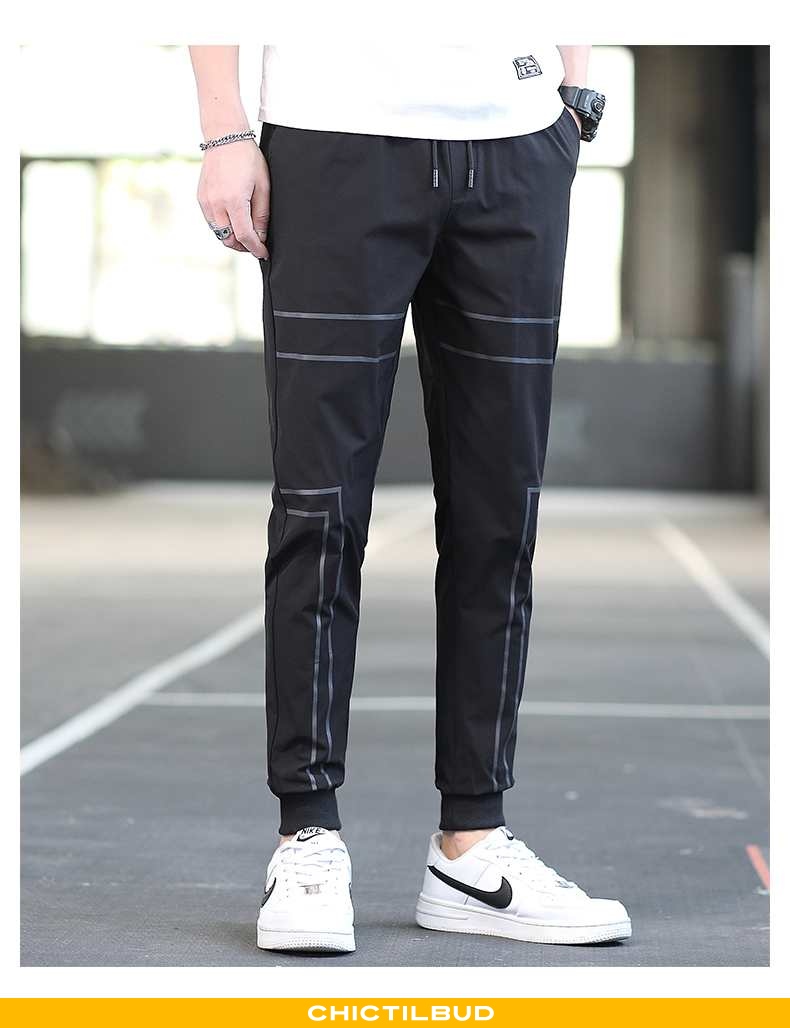 Bukser herre sports skinny fit trend sort - chictilbud.com