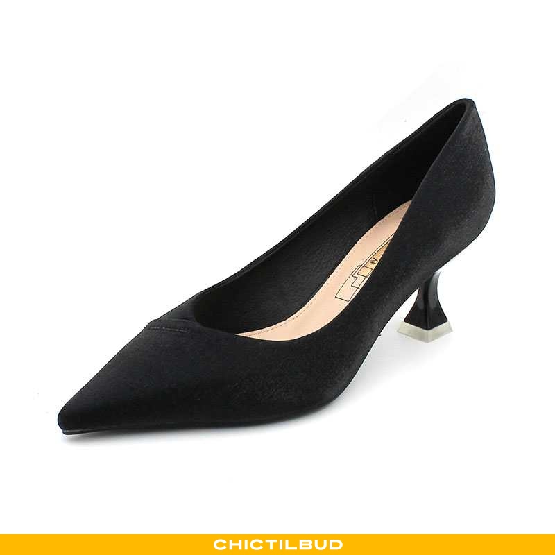 hæle enkelt sko højhælede sko dame sommer sort - chictilbud.com