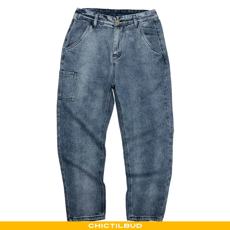 Jeans Herre Cowboybukser Løse Simple