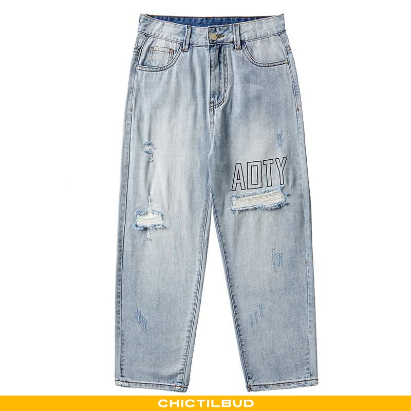 Jeans Herre Denim Sommer Ny