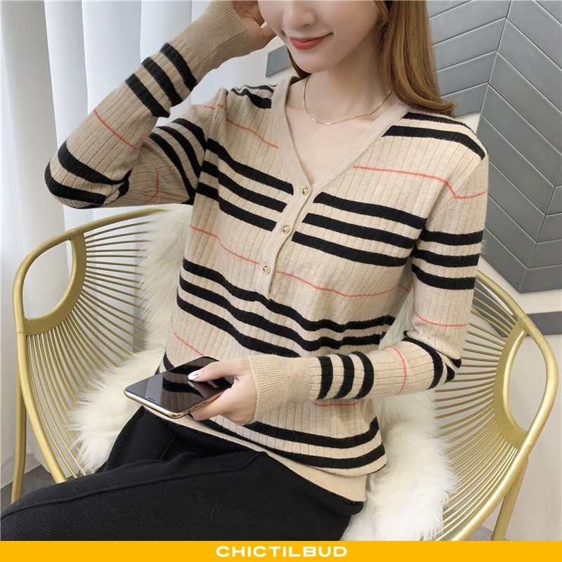 Sweatere Dame Sweater Casual Khaki