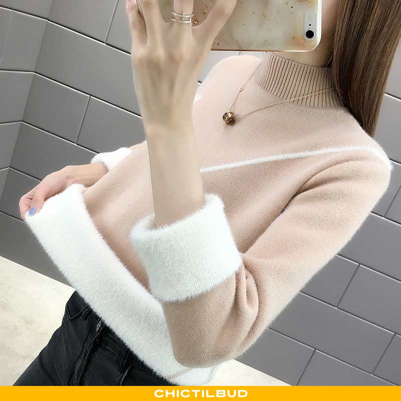 Sweatere Dame Sweater Elegante Personlighed