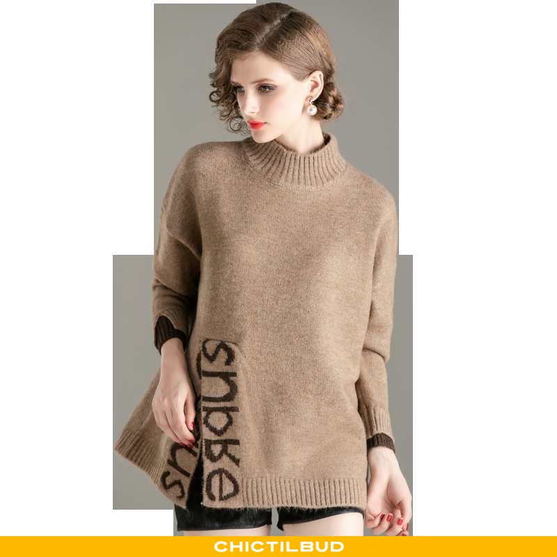 Sweatere Dame Sweater Langærmet Khaki