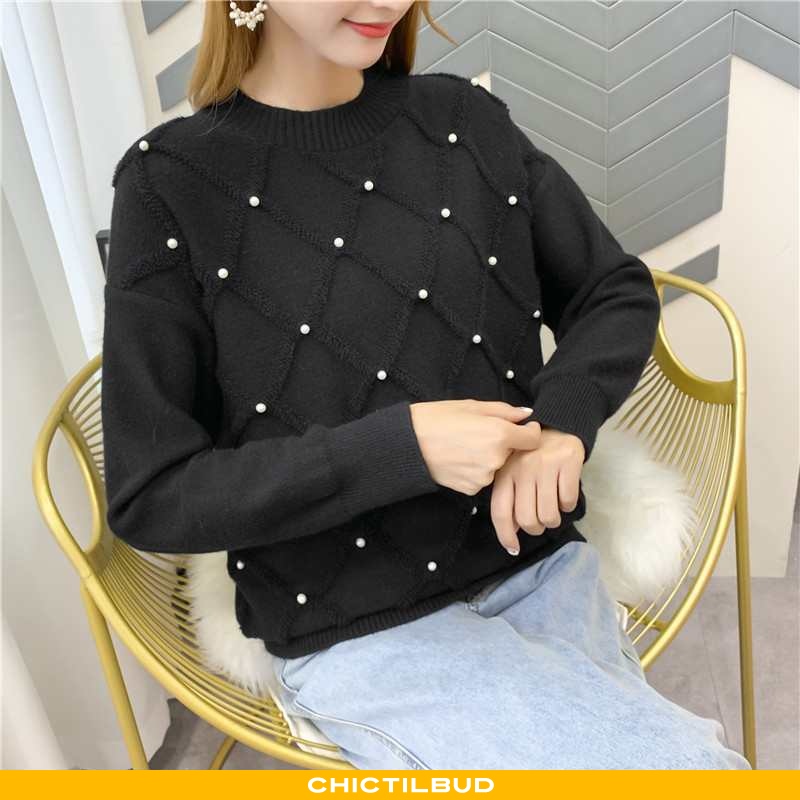 Sweatere Dame Sweater Løse Elegante