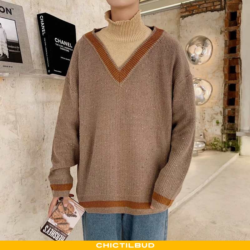Sweatere Herre Striktrøjer Vintage Pullover