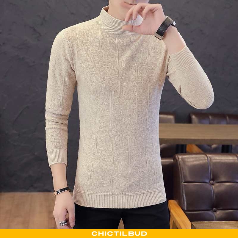 Sweatere Herre Sweater Strikket Casual Ren