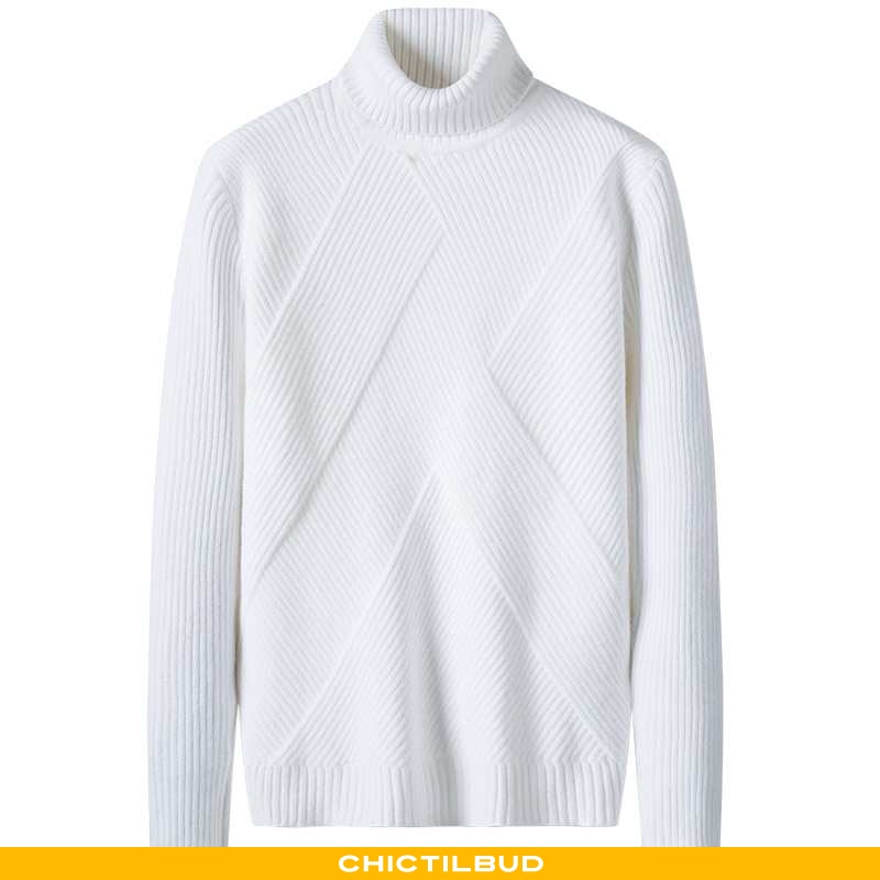 Sweatere Herre Sweater Trend Høj Krave