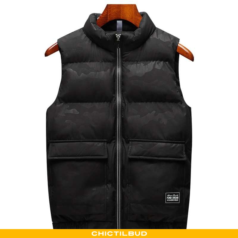 Vest Herre Frakke Varm Plus Cashmere