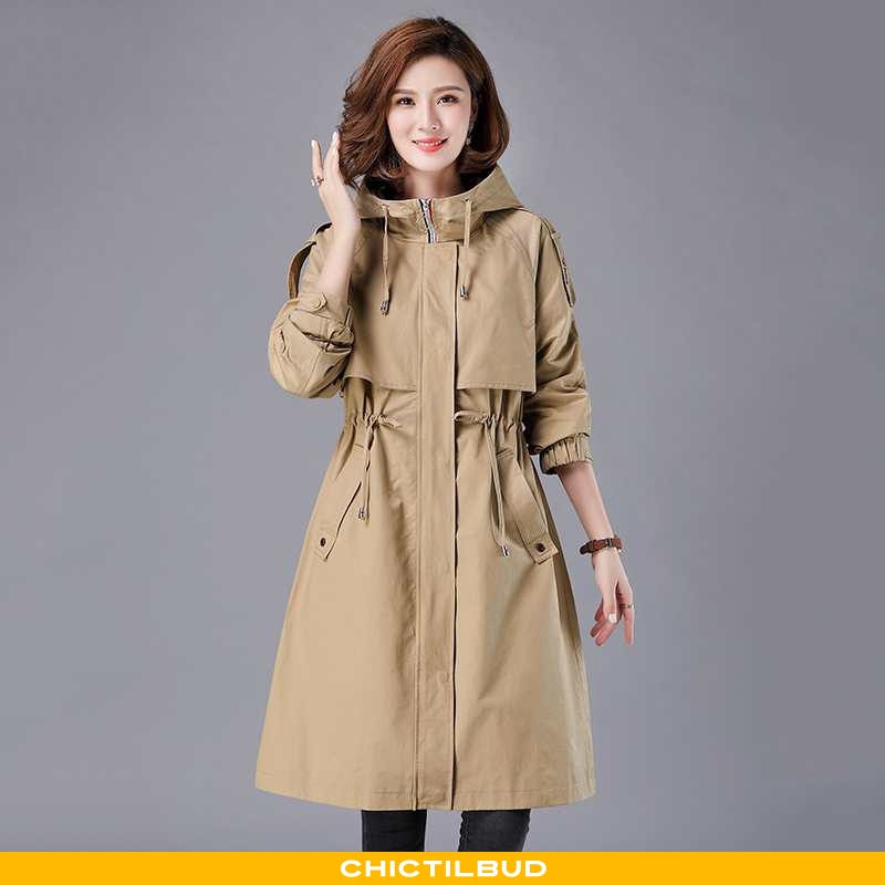 Vindjakke Dame Trenchcoat Trend Khaki